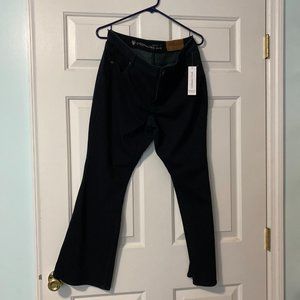 NWT ColdWater Creek Women Jeans Size 14P Stretch Knit Denim Bootcut Natural Fit